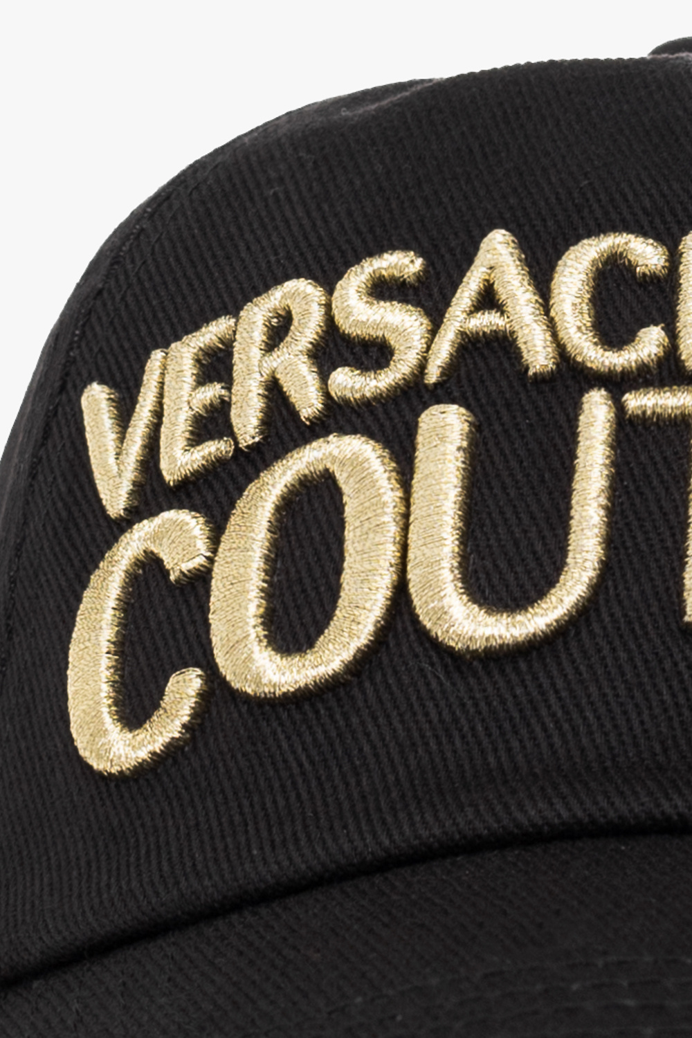 即発OK&送料関税込◇VERSACE JEANS ロゴ ベースボールキャップ Logo Embroidered Baseball Cap Black,Gold | VERSACE US